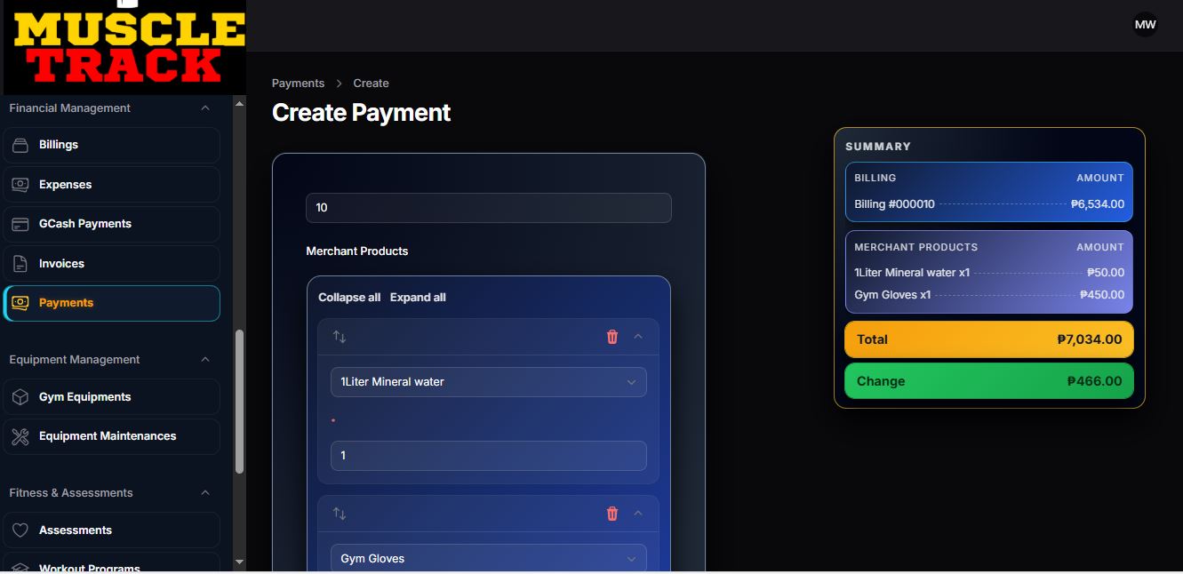 Payment module UI/UX (billing-linked payment summary)